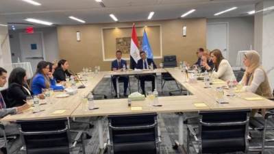 وزيرة التخطيط تلتقي بمجموعة من الشباب المصري أعضاء Youth Major group