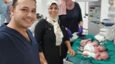 ولادة طبيعية لـ3 توائم بصحة جيدة فى مستشفى الباجور بالمنوفية