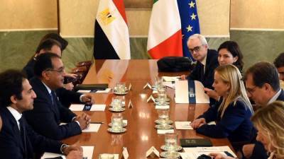 رئيس الوزراء يلتقى رئيسة وزراء إيطاليا