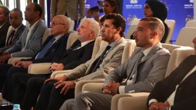 وزير الرياضة يشهد المؤتمر الصحفي للإعلان عن مشروع اكتشاف المواهب بكرة القدم