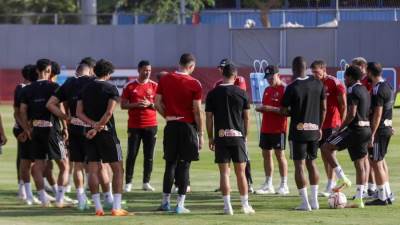 الاهلي يواصل تدريباته استعدادًا لمباراة الداخلية في كأس مصر 