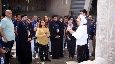 وزيرة الهجرة تجري زيارة للمتحف المصري الكبير بصحبة الوفد الشبابي لملتقى لوجوس الثالث