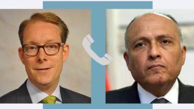 وزير الخارجية سامح شكري يتلقى اتصالاً من وزير خارجية السويد