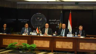 رئيس الرقابة المالية يستقبل وفد مسئولي البنك المركزي بدولة جنوب السودان