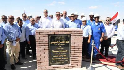 وزير البترول يضع حجر أساس مشروعات تطوير وتوسعات ميناء الحمراء بالعلمين الجديدة