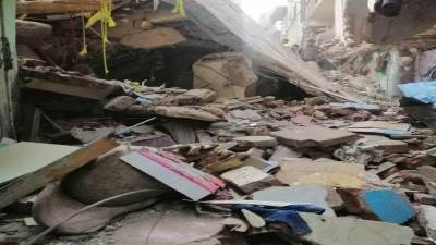 انهيار عقار مكون من 5 طوابق بحدائق القبة 