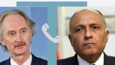 وزير الخارجية يتلقى اتصالاً هاتفياً من المبعوث الأممي لسوريا