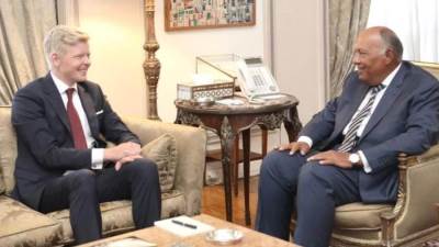 سامح شكري: مصر ملتزمة بدعم دور الأمم المتحدة في تسوية الأزمة اليمنية