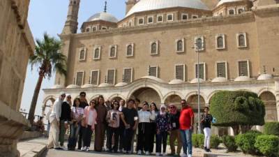 "قلعة صلاح الدين" و "دير القديس سمعان الخراز"  يستقبلان الوفد الشبابي الكوري 
