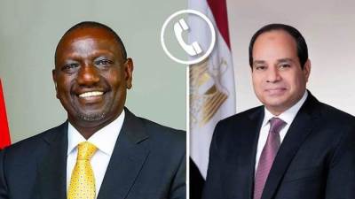 الرئيس السيسي يتلقى اتصالا هاتفيا من نظيره الكيني 