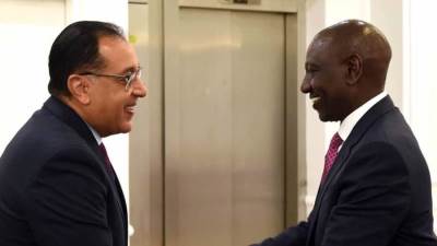 الرئيس الكينى يستقبل رئيس الوزراء على هامش مشاركته في اجتماعات قمة أفريقيا للمناخ