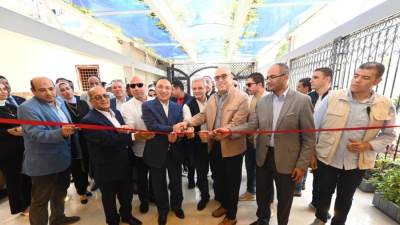 وزير الإسكان ومحافظ الإسكندرية يفتتحان الملحق الإدارى لشركة مياه الشرب بالإسكندرية بعد إعادة تأهيله