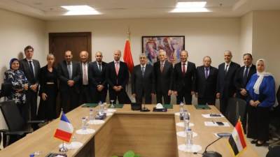 وزير الكهرباء يبحث مع سفير فرنسا والرئيس التنفيذي لشركة إى دى إف سبل التعاون
