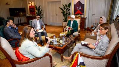 سها جندي تؤكد حرصها على التعاون من المنظمات الدولية ذات الاهتمام المشترك