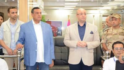 وزير التنمية ومحافظ بني سويف يتفقدان مركز السيطرة الموحد للشبكة الوطنية للطوارئ والسلامة