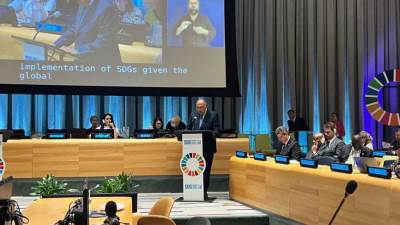 وزير الخارجية يلقي كلمة مصر خلال قمة أهداف التنمية المستدامة