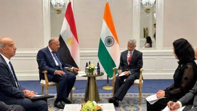 وزير الخارجية يلتقى بنظيره الهندى على هامش أعمال الجمعية العامة للأمم المتحدة