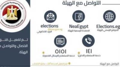 "الهيئة الوطنية" تحدد 5 وسائل للتواصل معها فى الانتخابات الرئاسية