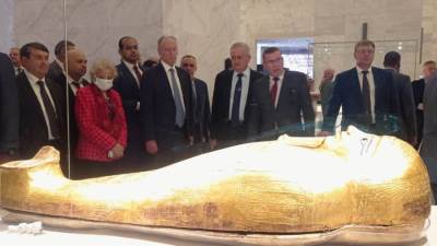 أمين مجلس الأمن لروسيا الاتحادية يزور المتحف القومى للحضارة المصرية