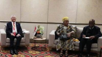 المستشار الدكتور حنفي جبالي يلتقي رئيسي غرفتي برلمان جنوب أفريقيا