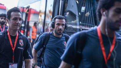 حافلة الأهلي تصل ستاد القاهرة لمواجهة سان جورج بدوري الأبطال