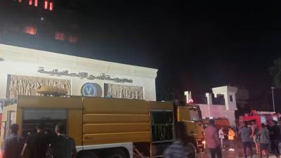 بالصور.. السيطرة على حريق مديرية أمن الإسماعيلية وبدء عملية التبريد