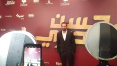 أحمد حاتم يحضر العرض الخاص لفيلمه "حسن المصرى"