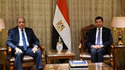 وزير الرياضة يستقبل وزير الطيران استعدادا لخوض منافسات أولمبياد باريس