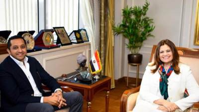 وزيرة الهجرة تستقبل رئيس شركة "إكسبو ريبابليك" لبحث دعم والترويج للعقار المصري بالخارج