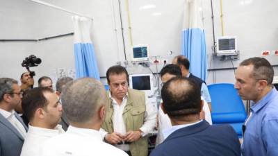 وزير الصحة يتفقد موقع إنشاء مستشفيي طنطا العام وأورام طنطا الجديد