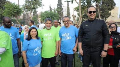 رئيس الرعاية الصحية يشارك في فعالية "الصحة قول وعمل walk the talk"