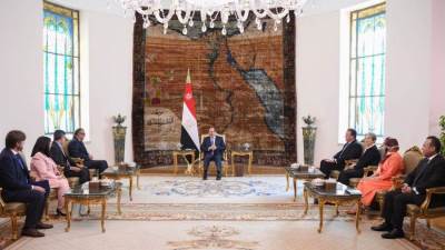 الرئيس السيسي يتوجه بالشكر إلى منظمة الصحة العالمية لدعمها المخلص لمصر