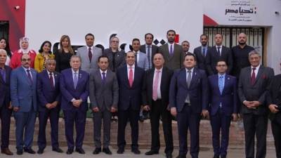 حملة المرشح الرئاسي عبد الفتاح السيسي تستقبل وفدا من حزب المؤتمر