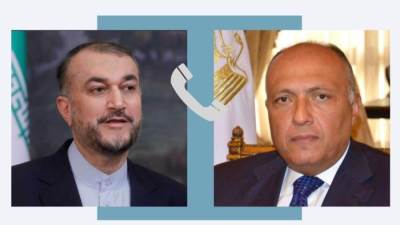 وزير الخارجية يتلقى إتصالًا من نظيره الإيراني لمناقشة التطورات الخاصة بالتصعيد الإسرائيلي/الفلسطيني