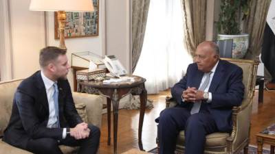 شكرى يستقبل وزير خارجية ليتوانيا.. ومؤتمر صحفى بعد قليل