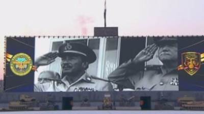 حفل تخرج الكليات العسكرية يعرض جزءا من خطاب النصر للرئيس الراحل أنور السادات