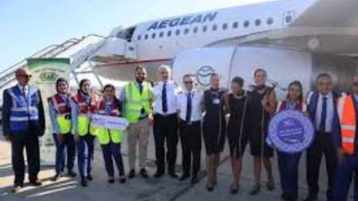 مطار شرم الشيخ الدولى يستقبل أولى رحلات خطوط إيجين اليونانية