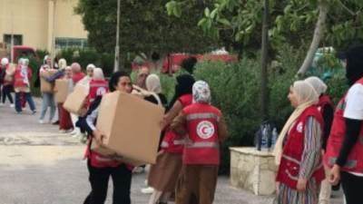 وصول طائرتى مساعدات لغزة إلى مطار العريش مقدمة من برنامج الغذاء العالمي