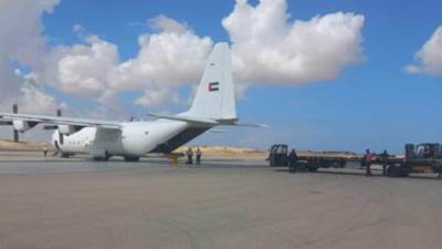 مطار العريش الدولى يستقبل طائرة روسية تحمل مساعدات إلى قطاع غزة