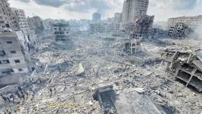 طيران الاحتلال الإسرائيلي يقصف 4 أبراج سكنية في منطقة الزهراء وسط غزة