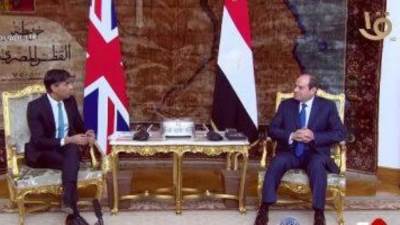 رئيس وزراء بريطانيا: أشكر الرئيس السيسى على جهوده لتوفير المساعدات لغزة