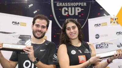 وزير الرياضة يهنئ أبطال مصر في الاسكواش ببطولة جراسهوبر للإسكواش في سويسرا