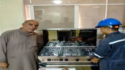 إطلاق خدمة الغاز لأول مرة بقريتى بحر البقر4 وشهداء بحر البقر2