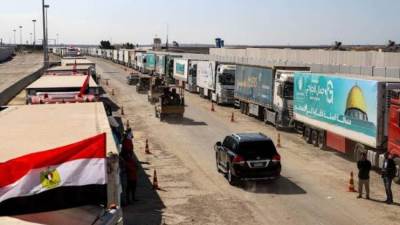 دخول دفعة جديدة من المساعدات الإنسانية إلى غزة عبر معبر رفح