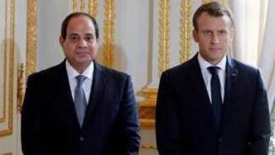 ماكرون: الرئيس السيسي يقوم بدور متميز لإيصال المساعدات لغزة