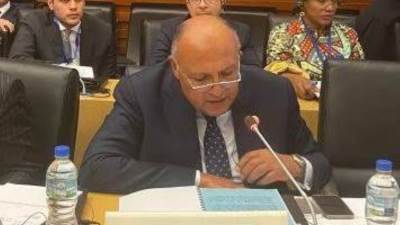 سامح شكرى: ما يحدث يدمى قلوبنا والأطفال الذين فقدوا أرواحهم أو أبائهم ليس لهم ذنب