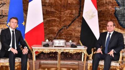الرئيس الفرنسي يعبر عن شكره لمصر في إدخال المساعدات الإنسانية إلى غزة