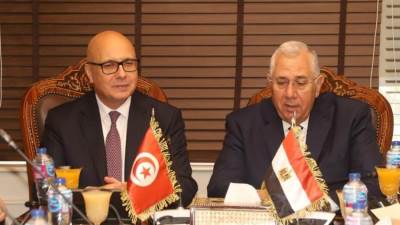 وزير الزراعة يبحث مع وزير الفلاحة التونسي التعاون في مجال التبادل التجاري وانتاج التقاوى