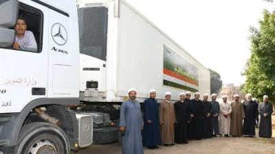 قافلة مساعدات الأوقاف المصرية الثانية تنطلق إلى معبر رفح اليوم
