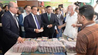 وزير التنمية المحلية ومحافظ الدقهلية يتفقدان معرض بيع المواد الغذائية بأسعار مخفضة